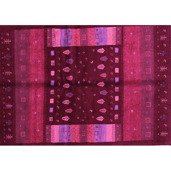 Ahgly Company Indoor Rectangle Oriental Pink Traditional Area Rugs, 2' x 4'