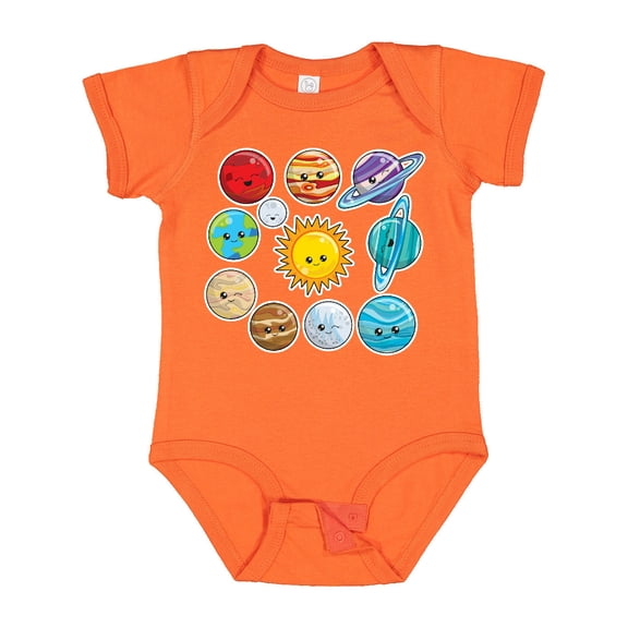 Inktastic Happy Sun Moon and Planets Boys or Girls Baby Bodysuit