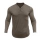 thumbnail image 4 of Blusas y camisas de manga larga con cuello redondo para hombre, suéter deportivo informal de color liso con cuello redondo y botones, blusas de manga larga con cuello redondo, blusa de poliéster para, 4 of 6