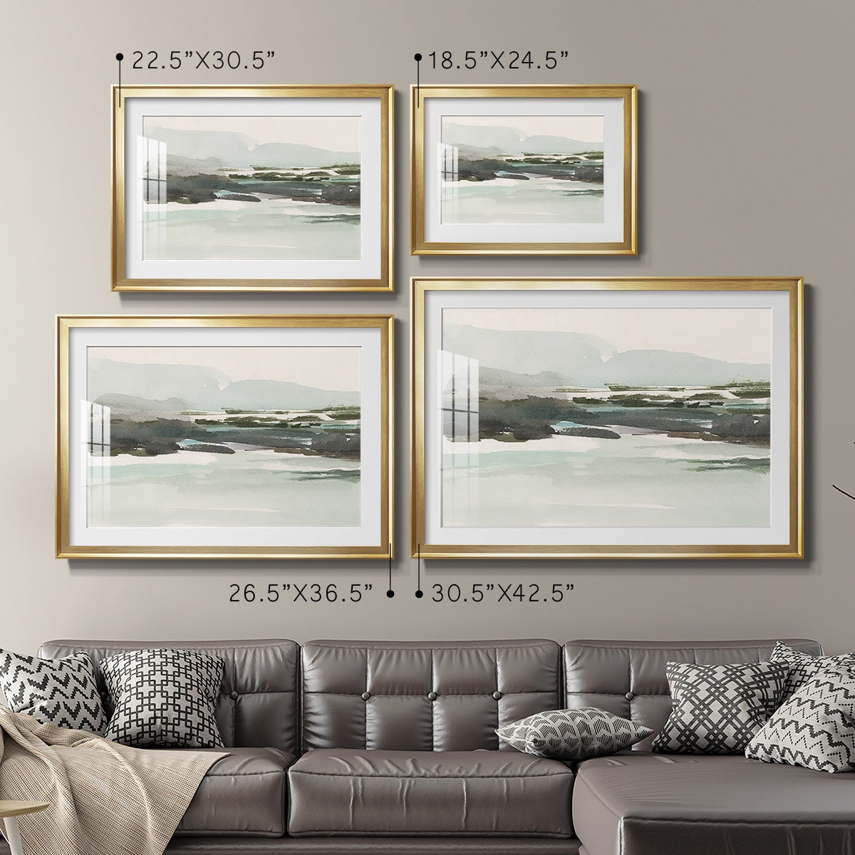Turquoise Marsh I Premium Framed Print - Ready to Hang