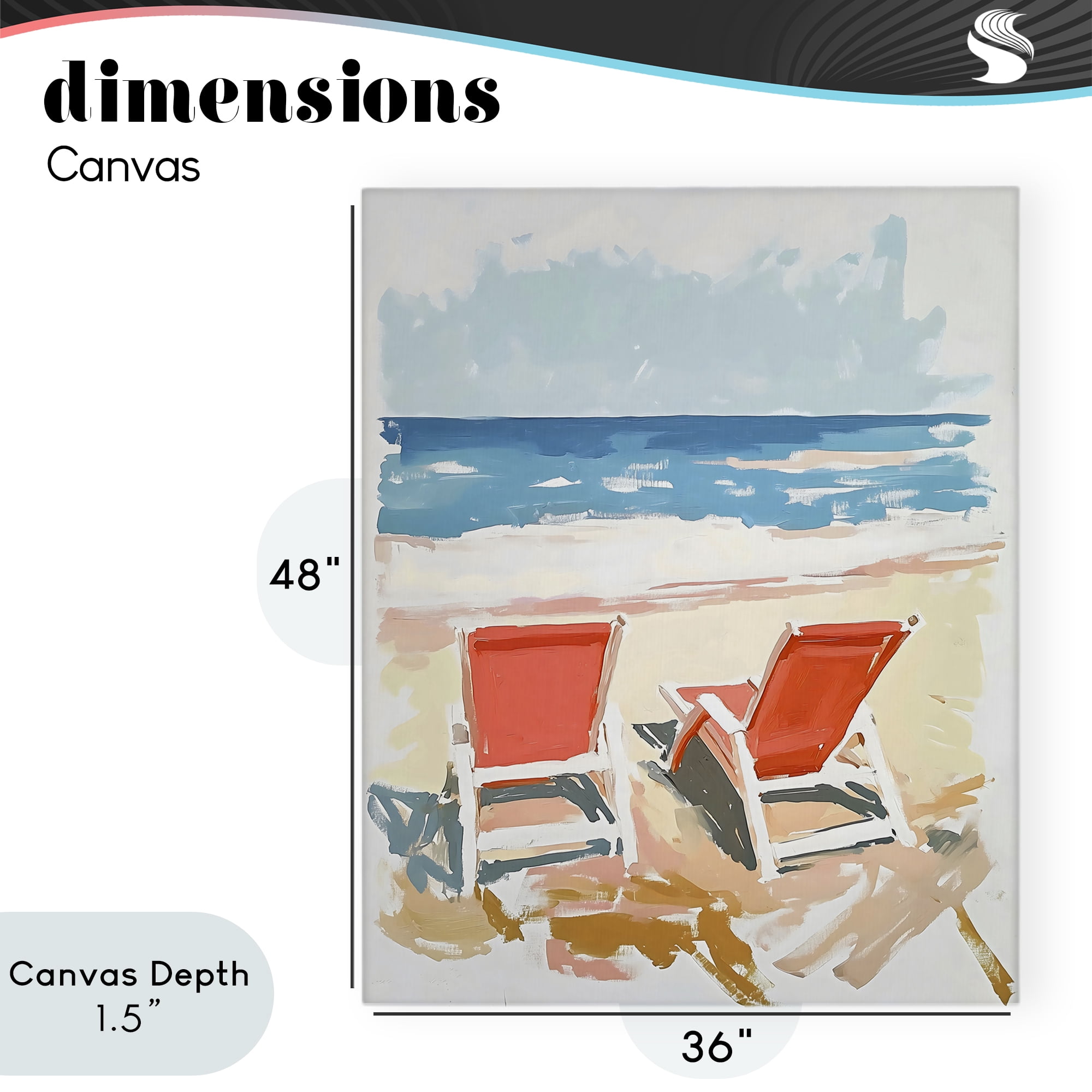 Stupell Industries Two Sunlit Beach Chairs Canvas Wall Art, design by The Prints Vibe