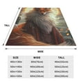 thumbnail image 3 of Balery Mystic Fox With Halo Manta de Felpa Suave y Acogedora – Cobija de Franela Aterciopelada para Cama, Lavable y Cálida para Sofá, Mascotas, Transpirable-50"x40", 3 of 7