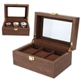thumbnail image 1 of Black Walnut Color With Quadrate Lock Watch Box Organizer For Men, Watch Box, For Men Watches Watches Storage Protection, 1 of 8