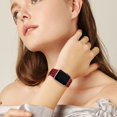 thumbnail image 4 of ZYX Breathable Sport Band for Apple Watch, Two-Tone Silicone Replacement Strap with Air Holes, Red/Black, 49/44/45/46/42mm-Series 3 2 1, 4 of 6