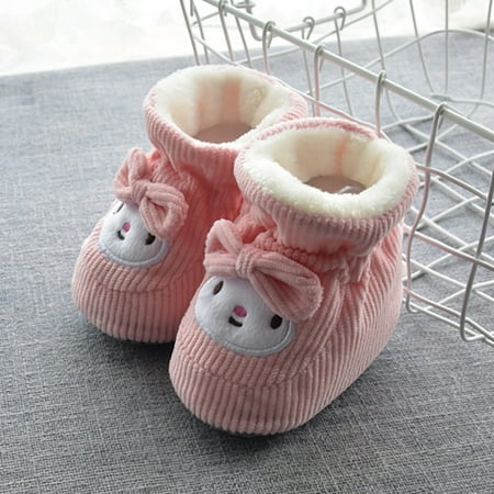 

Gubotare Baby Booties Baby Booties Unisex Booties Non-Slip Toddler First Walkers Warm Shoes House Slippers for Baby Boys & Baby Girls Toddlers Pink 12 Months