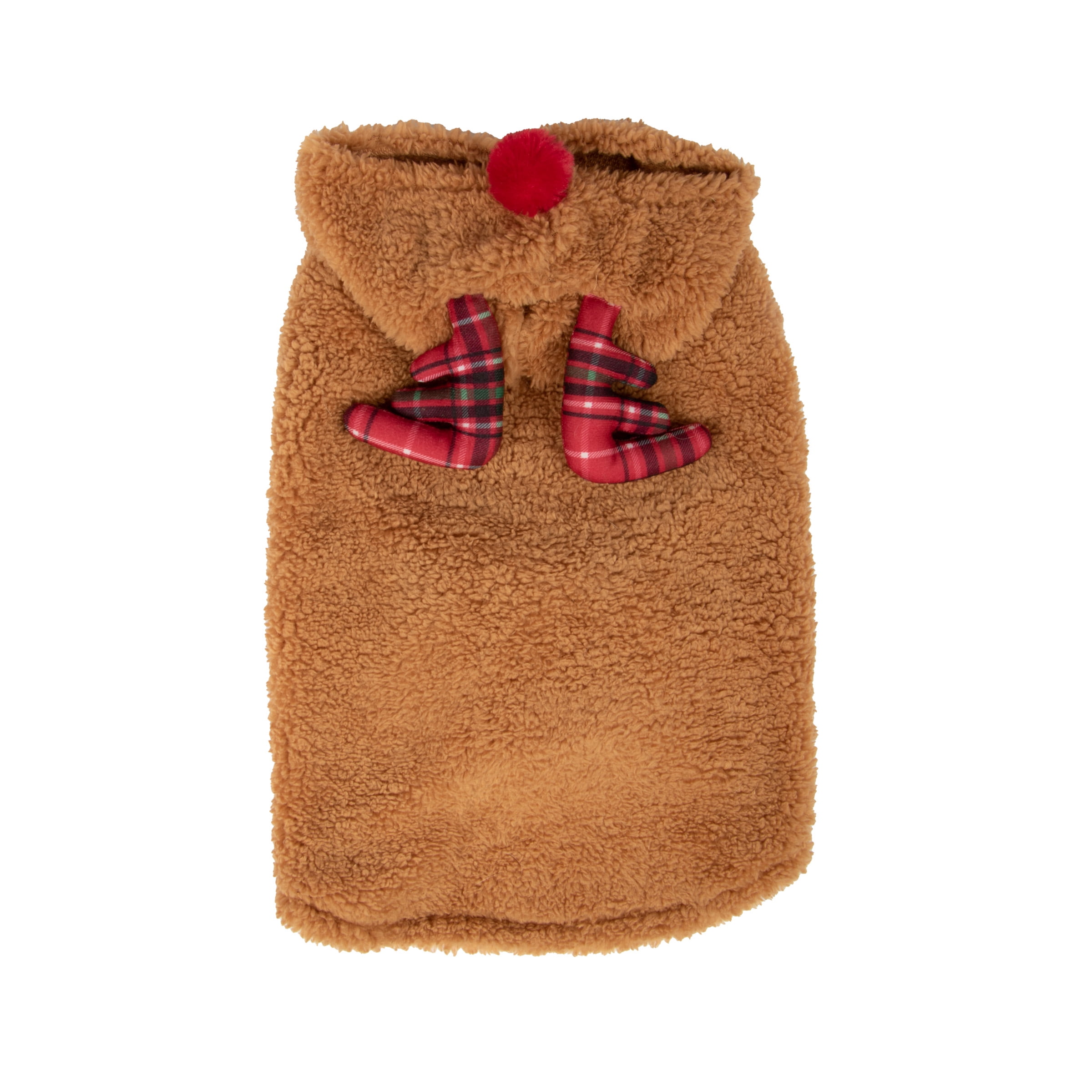 Vibrant Life, Holiday Dog Clothes, Reindeer Dog Hoodie, Tan, M