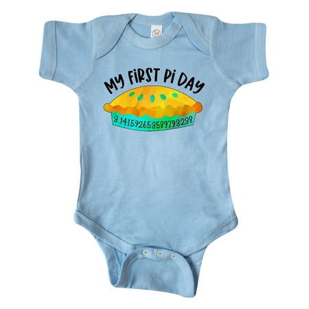 

Inktastic My 1st Pi Day Blue Green Pie Pan Pun Gift Baby Boy or Baby Girl Bodysuit