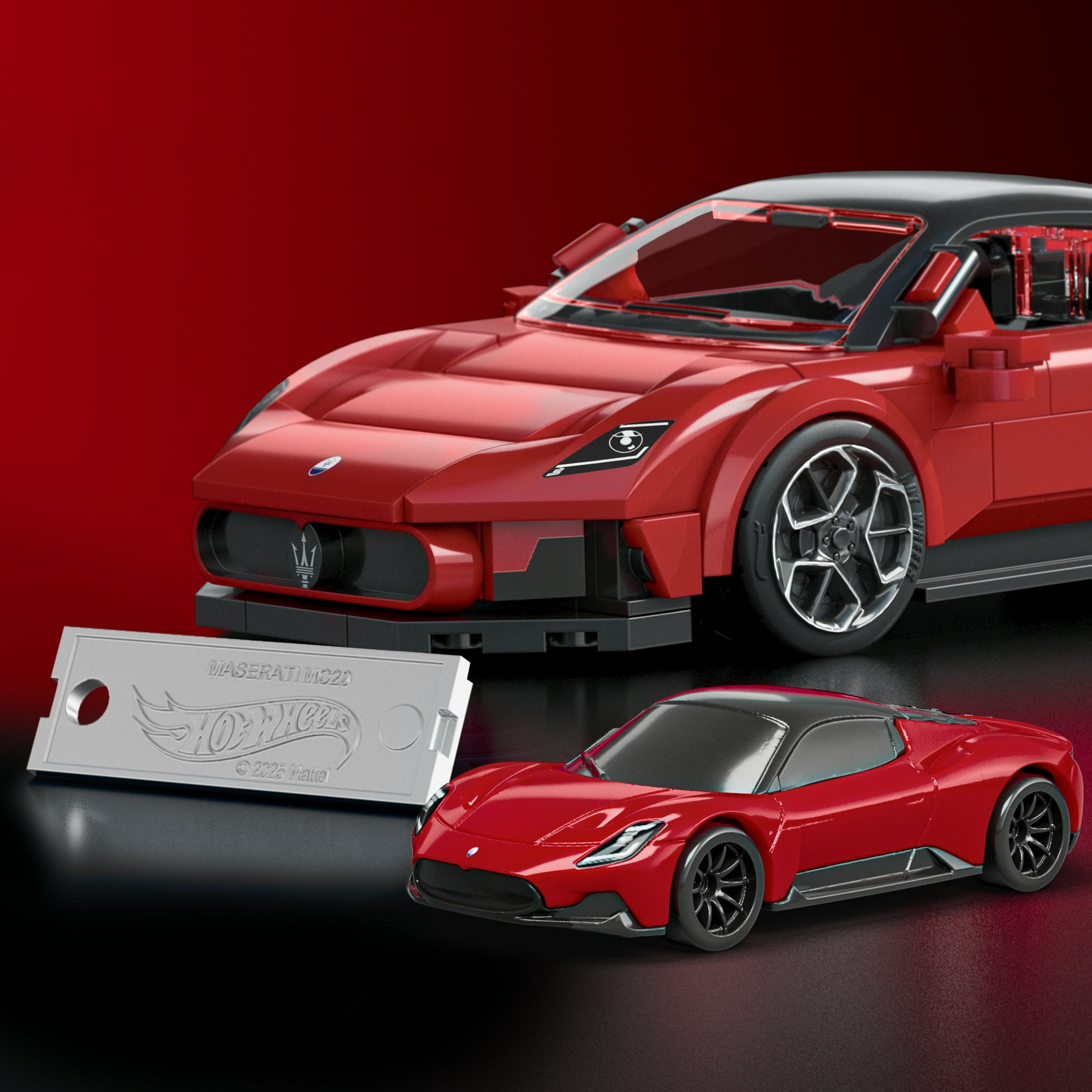 HotWheels Maserati MC20 ビルドキット Mattel Brick Shop Hot Wheels Maserati MC20 Set Hits the