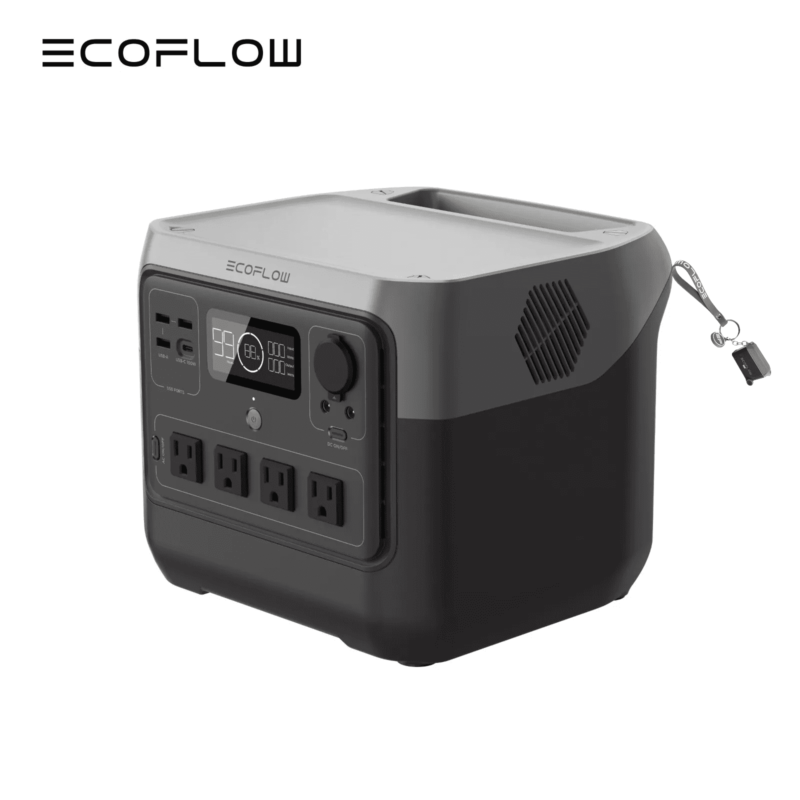 ECOFLOW Solar Generator RIVER 2 Pro 716Wh LiFePO4 Battery, 4x800W AC Outlets (1600W Surge), Solar Generator