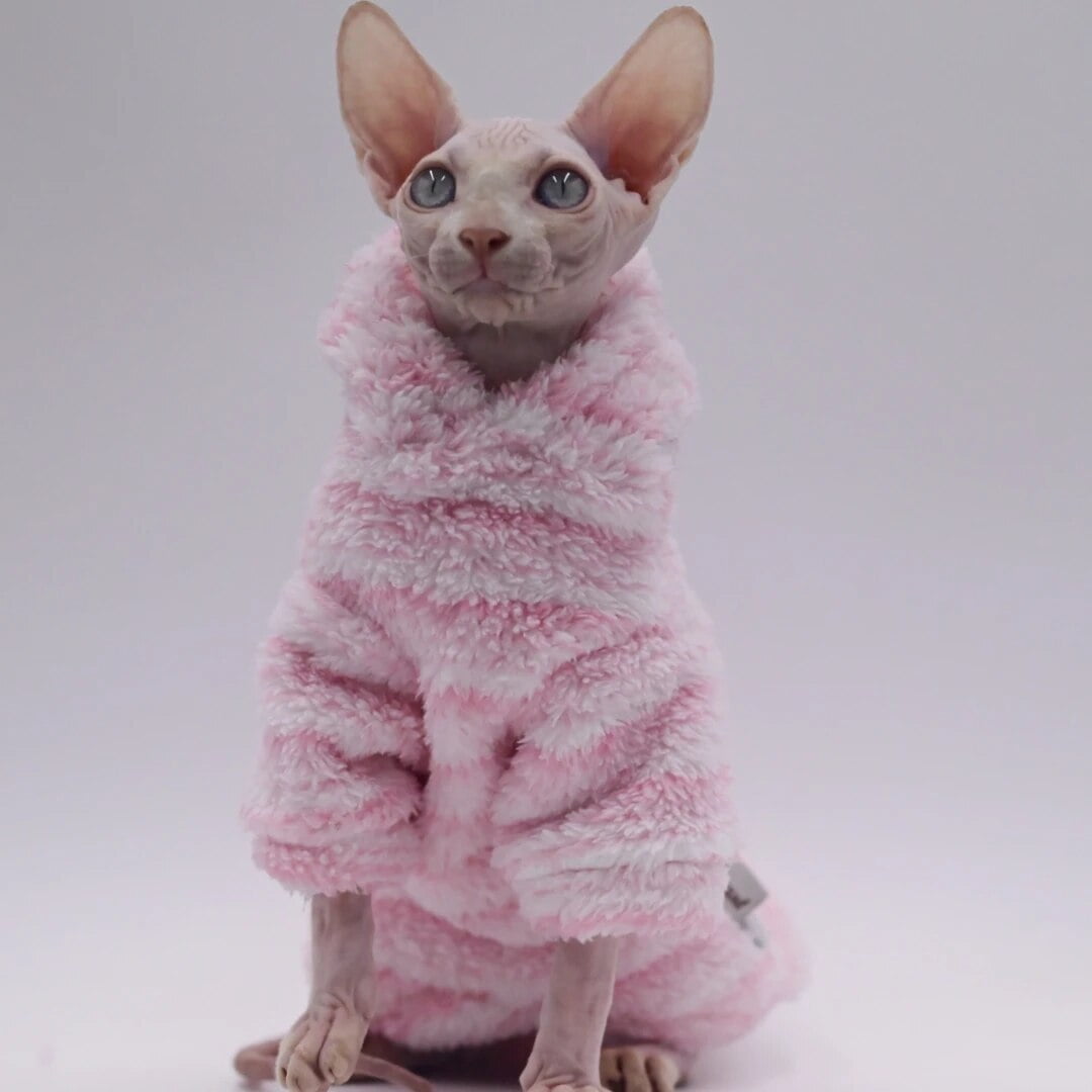 Hairless Cat Clothes Soft Warm Cat Hoodie for Sphynx Cats,Devon