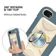 thumbnail image 4 of for iPhone 6 / 6S Case with Ring Stand, Heavy Duty Military Grade Rugged Shockproof Silicone Rubber Magnetic Kickstand Holder Case for Women Girls For iPhone 6 / 6S, Darkblue+White, 4 of 8