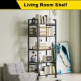 thumbnail image 4 of 6-Wire Standing Storage Shelf, Metal Shelving Unit Pantry Rack for Laundry Kitchen Bathroom Organizer(Black), 4 of 6