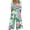 Army Green 01, variant on Jumpsuit for Women Boho Floral Printed Wide Leg Short Sleeve Romper with Pocket Back Zip V-Neck Vacation Onesie Wine L