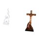thumbnail image 5 of Figura De Llama De Resina Moderna Y Escultura Católica Religiosa Sagrada, Estatua Abstracta De Fuego Con Adorno De Jesús Para Patio, Oficina, Estantería, Dormitorio, Mesa., 5 of 8
