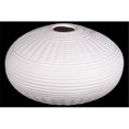 thumbnail image 1 of Ceramic Short Round Vase with Belly, Matte Finish - White, 1 of 1