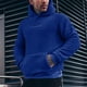 thumbnail image 1 of Sudadera con capucha para hombre, informal, de doble cara, con bolsillo de terciopelo, color liso, de manga larga, blusa de poliéster para hombre, 1 of 7