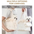 thumbnail image 6 of Newborn Dog Carrier for Small Dogs Rabbit cat with Lace Design, Cotton Bag, Dog Carrier Soft Sided, Collapsible Travel Puppy Carrier,Beige, 6 of 11