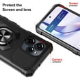 thumbnail image 5 of For Blu View Speed Ultra 5G Case with Tempered Glass Screen Protector,Military Grade Heavy Duty Shockproof Protective Cover,with Ring Kickstand for BLU B1660V - Black, 5 of 6