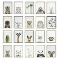 thumbnail image 4 of Kate and Laurel Sylvie The Red Deer BW Framed Canvas Wall Art by Simon Te of Tai Prints, 23x33 Natural, Black and White Forest Deer Portrait Art, 4 of 6
