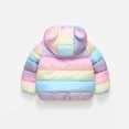 thumbnail image 4 of KAUOD Toddler Cute Puffer Coats Gradient Color Waterproof Hooded down Jackets Kids Baby Lightweight Insulated Ski Outwear, 4 of 8