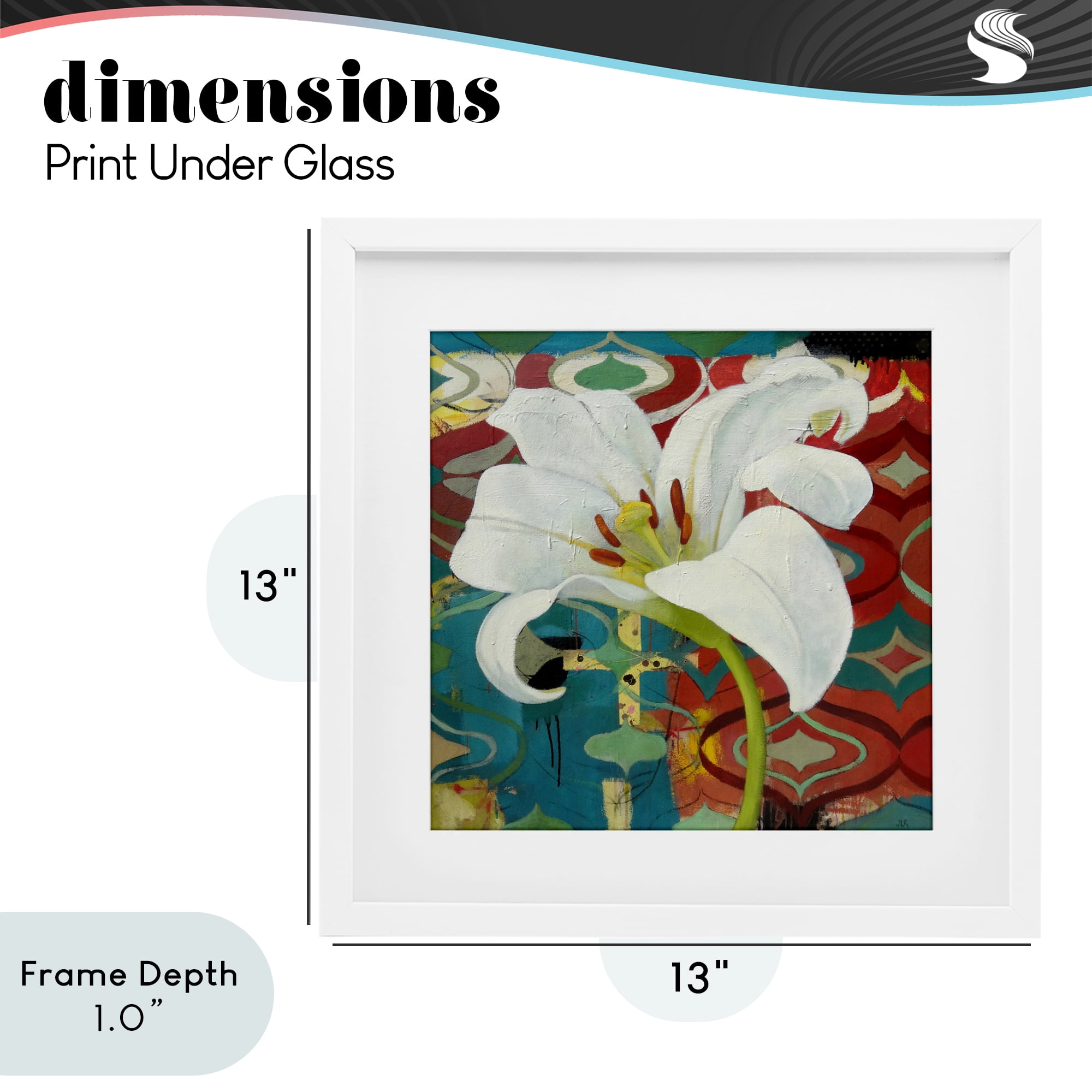 Stupell Industries In The Spotlight Lily White Framed Print Under Glass, design by Pierre-Auguste Renoir