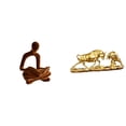 thumbnail image 1 of Estatua abstracta de un oso toro pensador, escultura de arte moderno, colección versátil, adorno animal Feng Shui para oficina, bar, boda, escritorio,, 1 of 8