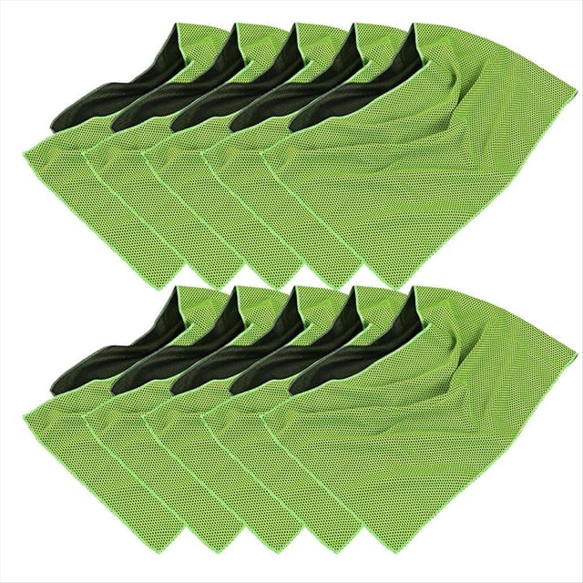 Toalla Deportiva Verde con Sensación de Frío, Secado Rápido, Refrigeración Al Aire Libre, Toalla Fría, Toalla de Hielo para Limpiar el Sudor para Hacer Ejercicio y Correr
