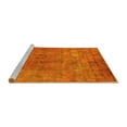 thumbnail image 2 of Ahgly Company Machine Washable Indoor Square Oriental Yellow Industrial Area Rugs, 3' Square, 2 of 4