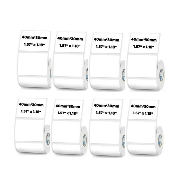 White Thermal Labels Compatible with Phomemo,Marklife for Barcode, Price Tags, Shipping & Logo Design