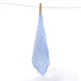 thumbnail image 2 of Washcloths, Furenl 6 Layer Square Towel Soft Absorbent Towel Baby Plain Printed Cotton Small Towel, Blue, 2 of 4