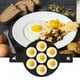 thumbnail image 1 of Con Asa Molde Redondo Negro Para Hacer Panqueques De 7 Agujeros, Anillos Para Cocinar Huevos, Para Panqueques De Huevo Mini Panqueques, 1 of 8