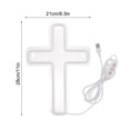 thumbnail image 3 of Cross Shaped LED Neon Wall Sign Light Soft Glow Ambient Neon Lamp USB Powered Decorative Night Light For Living Room Bedroom Bar Wedding Holiday Home Wall Decor8.3×11.0 Inch, 3 of 6