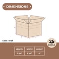 thumbnail image 4 of 11 x 8 x 6" ECT-32 Kraft Corrugated Boxes 25/Case, 4 of 6