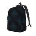 thumbnail image 3 of Casual Canvas Backpack Without Interlayer Large Capacity Stick Bag Design For Outdoor Shopping Office Outdoor Sports Argyle Plaid Darkturquoise_1 Medium, 3 of 7