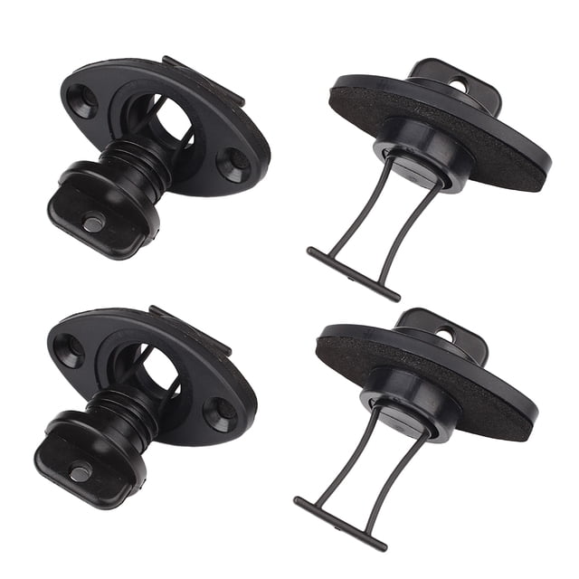 Milisten 4pcs Kayak Boat Drain Plug Universal Drain Plug Kit Hull Thread Bung for Kayak Canoe Boat (Black)