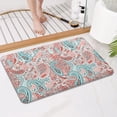 thumbnail image 4 of Pink Paisley and Floral Pattern Bathroom Rugs Mat,Non Slip Microfiber Bathroom Rug,Rubber Backing,Soft Bathroom Mats for Bathroom Floor,Tub and Shower,17x27in(43x68cm), 4 of 5