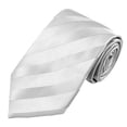 thumbnail image 2 of Jacob Alexander Boys' Prep Solid Color Tonal Stripe Neck Tie - White, 2 of 4