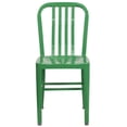 thumbnail image 4 of Industrial Style Green Metal Restaurant Dining Chair For Indoor or Outdoor Use - Cafe Style Metal Chair, 4 of 8