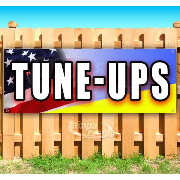 Tune-Ups 13 oz Vinyl Banner With Metal Grommets