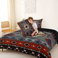 thumbnail image 4 of jejeloiu Bold Tribal Full Size Comforter Sets,Southwest Print Bedding Comforter Set For Boys,Red Gray,Black Reversible,3-Piece,1 Comforter and 2 Pillowcases, 4 of 7
