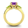 thumbnail image 4 of 2.50 Carat Round Cut Blue Sapphire & Peridot Gemstone Latest Bridal Ring for Women Solid 18K Yellow Gold Size 7 by Diamond-Capitals, 4 of 8