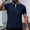 Navy, variant on Mens Polo Shirts Casual Textured Jacquard Short Sleeve Performance Golf Shirt Regular Fit Office Dress Formal T-Shirts