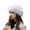 White, variant on comerut Women Hat Fashionable Solid Color Winter Hat Thicken Warm Soft Comfortable Plush Hat for Cold Weather