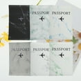 thumbnail image 5 of Unique Bargains 1 Pc Passport Holder Marble Pattern Airplane Passport Sleeve Light Green, 5 of 5