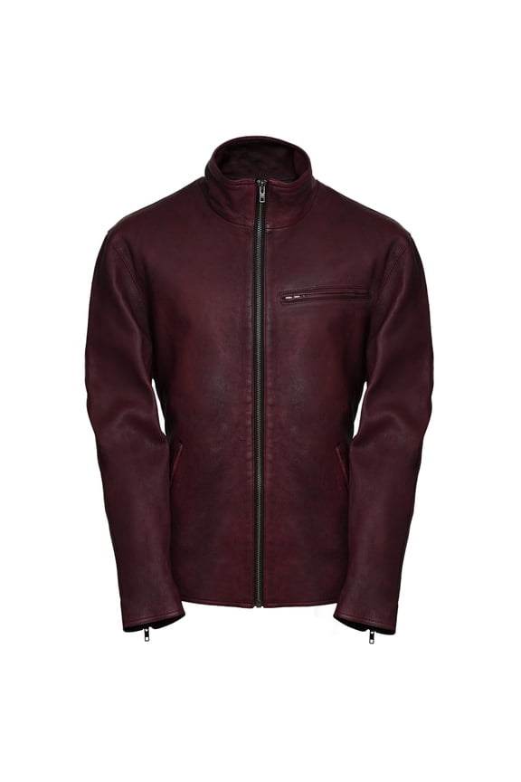 Slim Fit Lambskin Jacket Men - Classic Rider Casual Collar Style Jacket