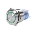 thumbnail image 1 of Ejoyous 19mm 12V LED Waterproof Stainless Self-locking Latching Push Button Switch, On/Off Latch Button Switch, LED Latch Button Switch, 1 of 3