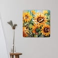 thumbnail image 3 of 10 Inch Wall Clock Battery Operated Square Clock for Office, Kitchen, Outdoor, Living Room,Oil Painting Sunflowers Design, 3 of 4