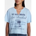 thumbnail image 4 of Booked Saturdays Women's Graphic Tee with Short Sleeves, Sizes XXS-XXL, 4 of 5