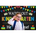 thumbnail image 4 of Welcome Back to School Backdrop Watch Out Here I Come First Day of School Background Welcome Back Preschool Kindergarten Classroom Party Decorations Banner Photo Booth Props, 4 of 5