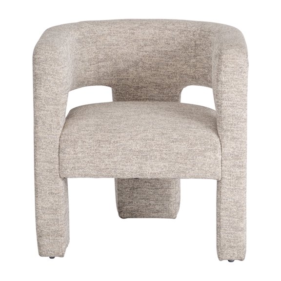 Sagebrook Home Round Back Chair in Wood and Fabric